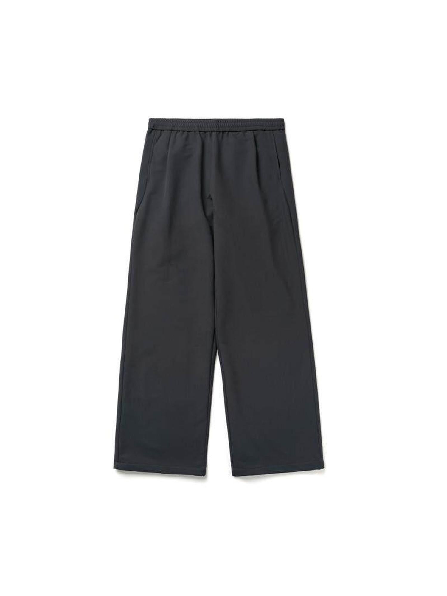 SUPERTOFU Fleece Lined Mid Rise Relaxed Fit Youth Solid Charcoal Black Straight Pants