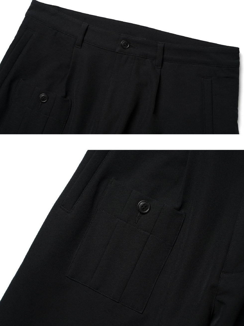 SUPERTOFU Fleece Lined Warm Straight Cut Mid Waist Casual Youth Black Solid Wide-Leg Pants