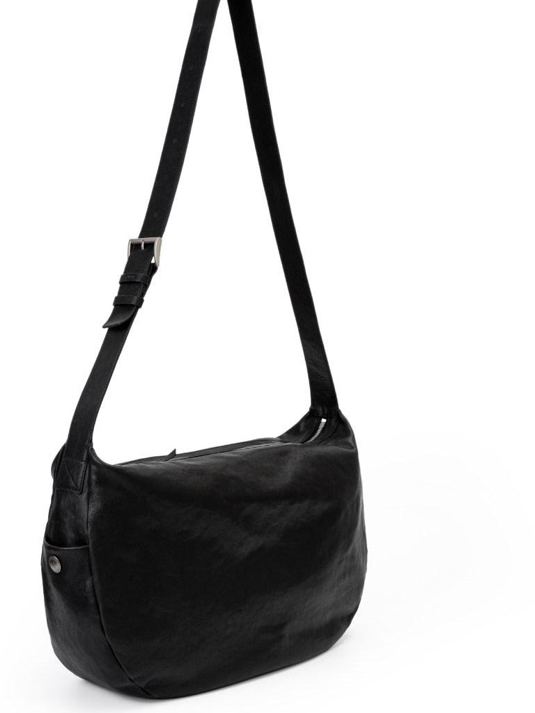 SUPERTOFU Genuine Cowhide Leather Sleek Minimalist Crossbody For Everyday Black Bags