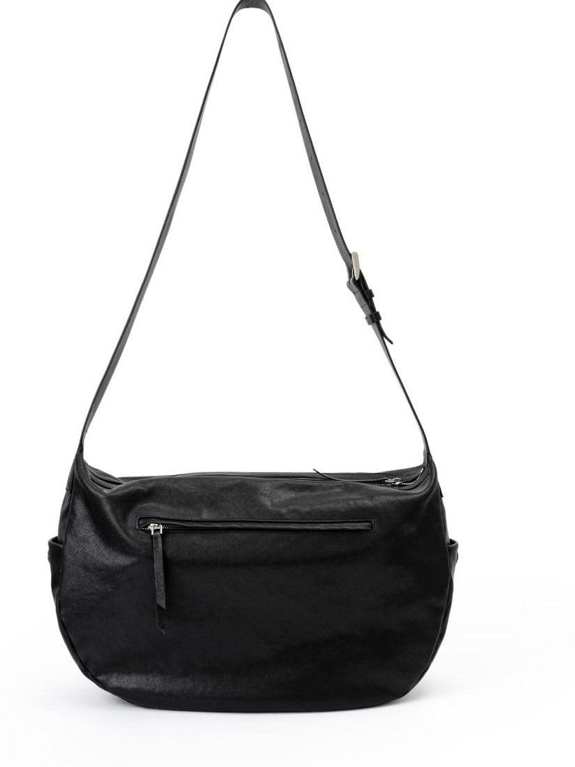 SUPERTOFU Genuine Cowhide Leather Sleek Minimalist Crossbody For Everyday Black Bags