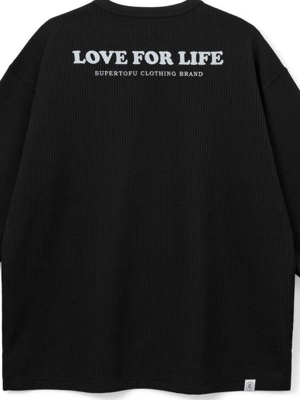 SUPERTOFU Hand Painted Vintage Crew Neck Regular Fit Unisex Polyester Long Sleeve T-Shirts