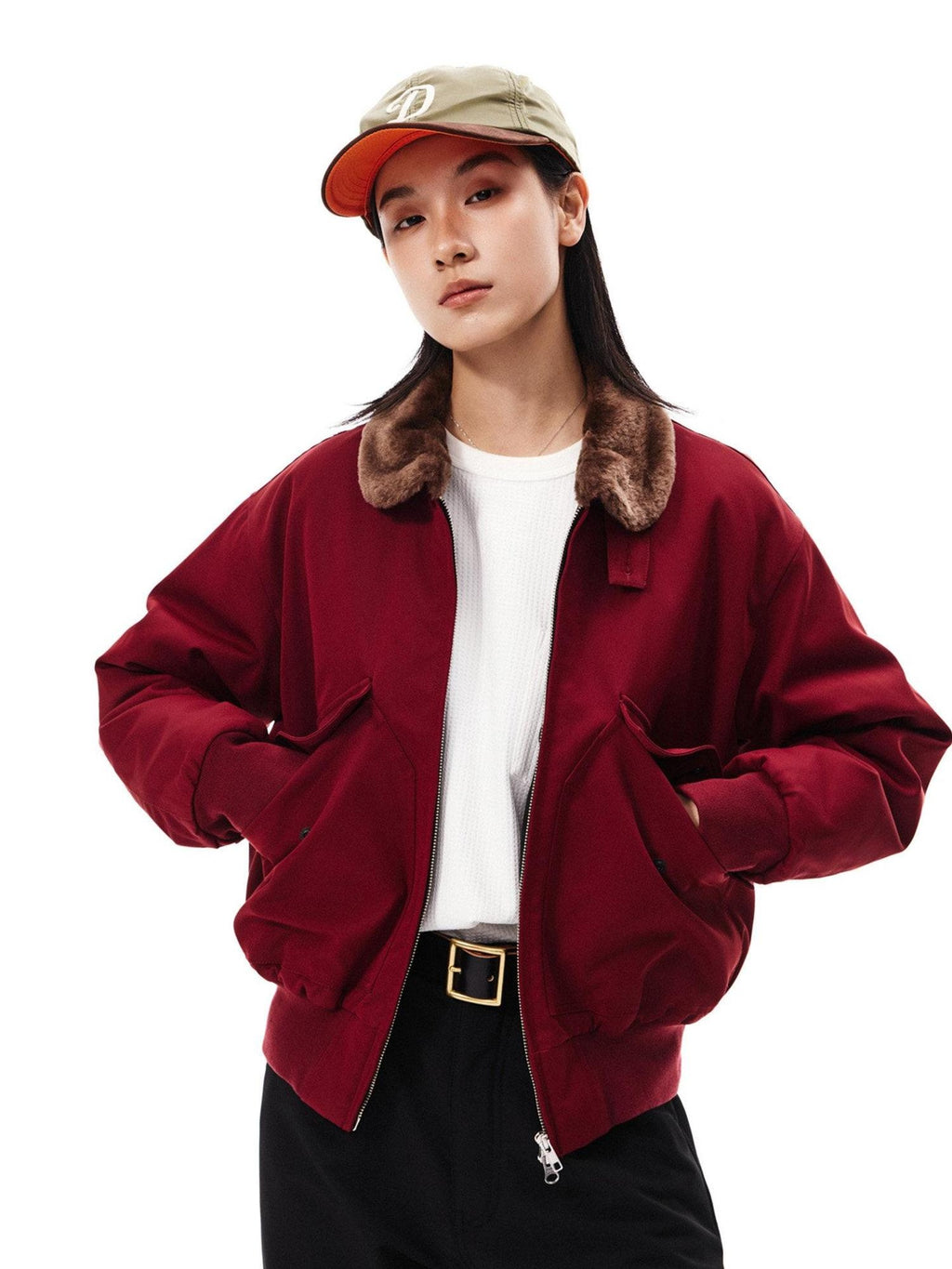 SUPERTOFU Insulated Oversized Stand Collar Zip Front Unisex Polyester Puffer Jackets