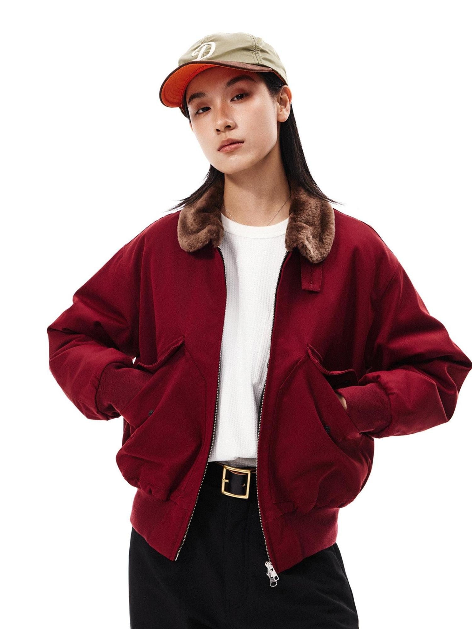SUPERTOFU Insulated Oversized Stand Collar Zip Front Unisex Polyester Puffer Jackets