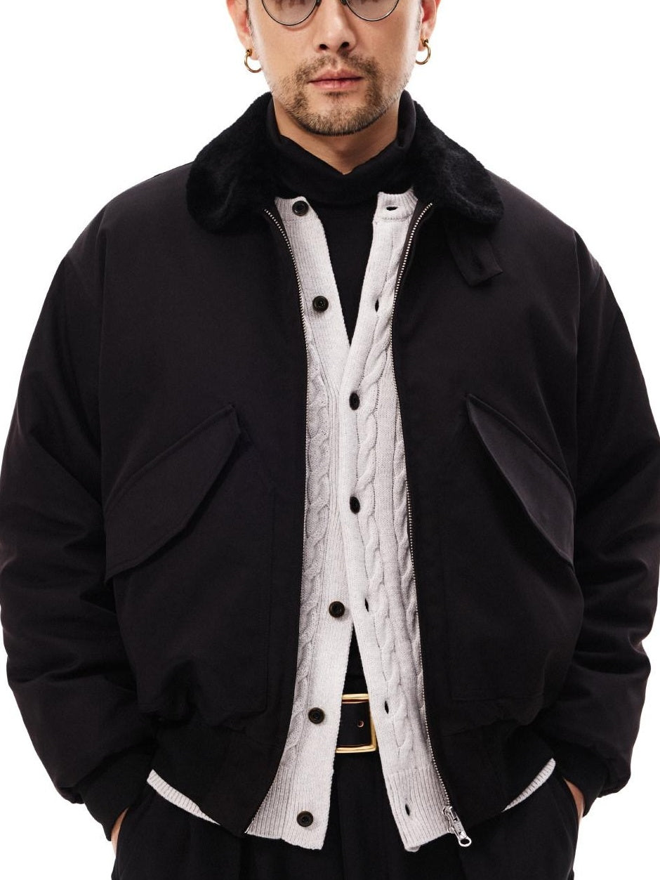 SUPERTOFU Insulated Oversized Stand Collar Zip Front Unisex Polyester Puffer Jackets