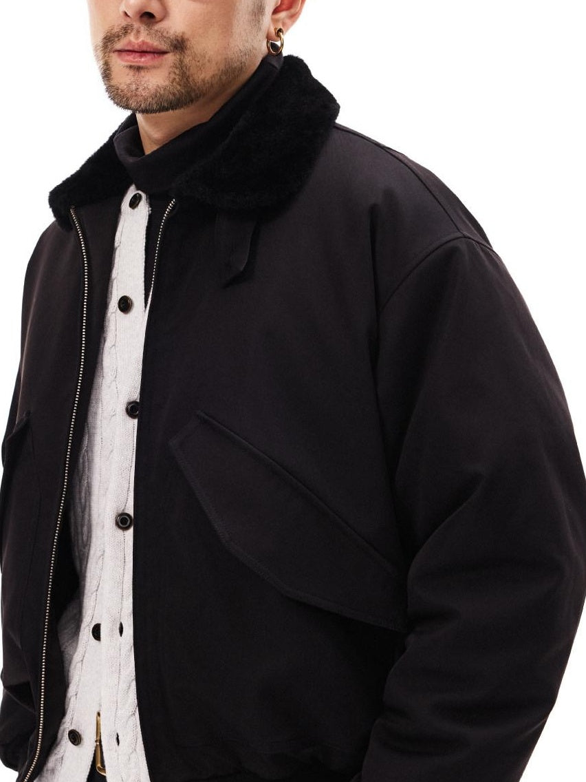 SUPERTOFU Insulated Oversized Stand Collar Zip Front Unisex Polyester Puffer Jackets