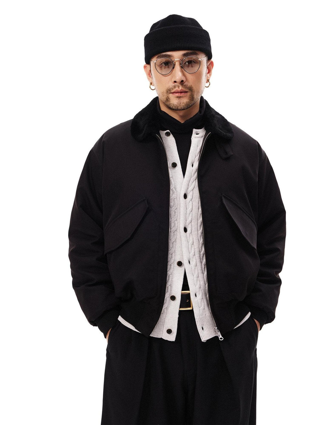 SUPERTOFU Insulated Oversized Stand Collar Zip Front Unisex Polyester Puffer Jackets