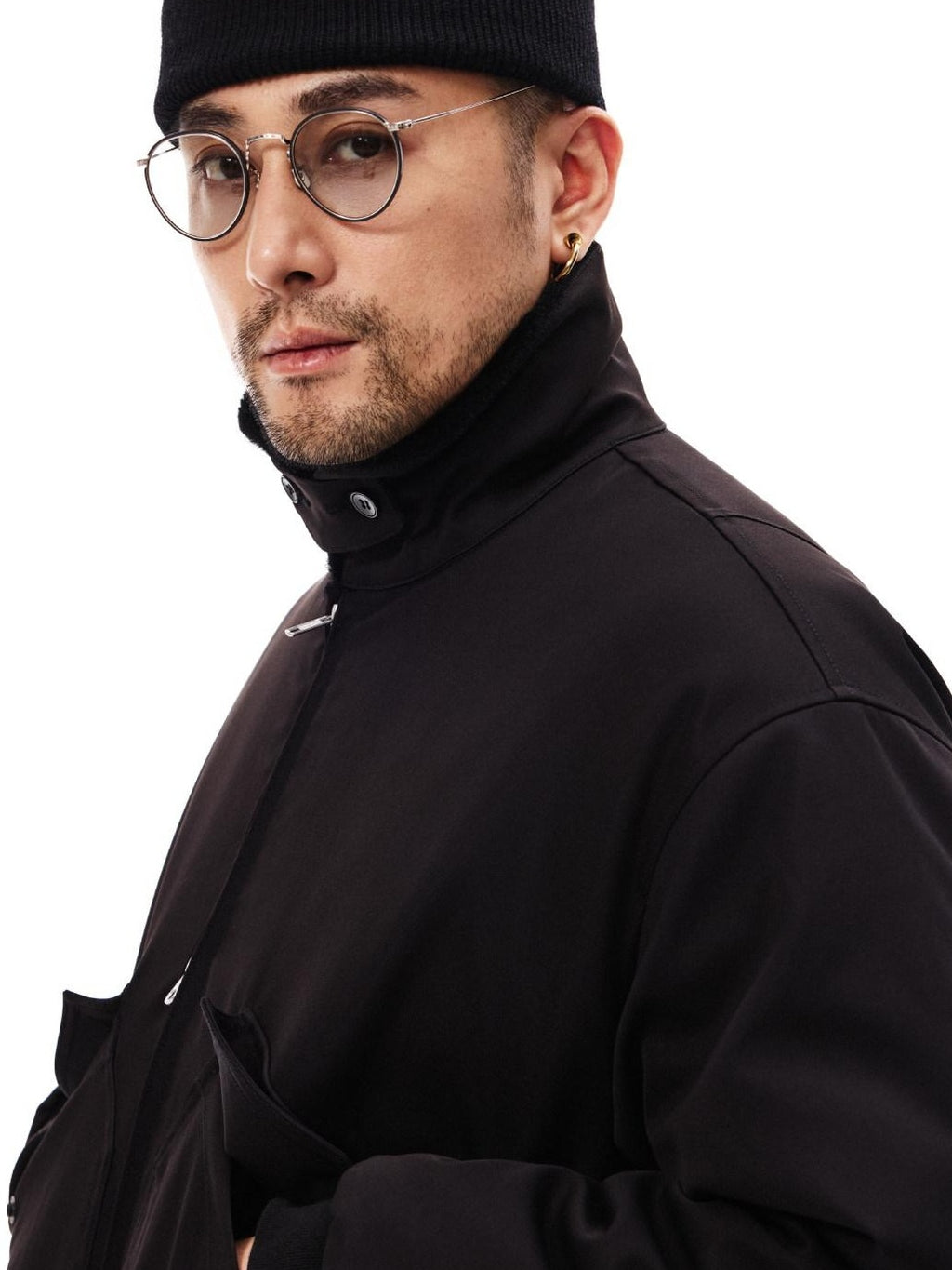 SUPERTOFU Insulated Oversized Stand Collar Zip Front Unisex Polyester Puffer Jackets