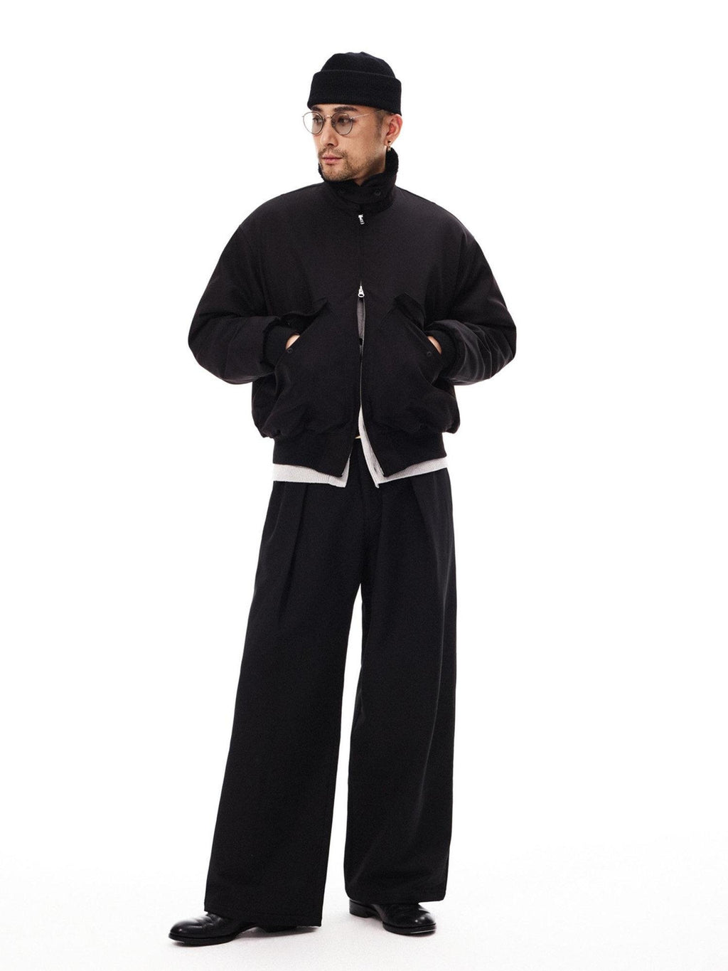 SUPERTOFU Insulated Oversized Stand Collar Zip Front Unisex Polyester Puffer Jackets