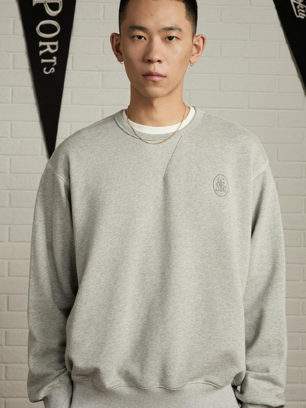 SUPERTOFU Keeps Shape Loose Japanese Crewneck Unisex Everyday Cotton Pullover Sweatshirts