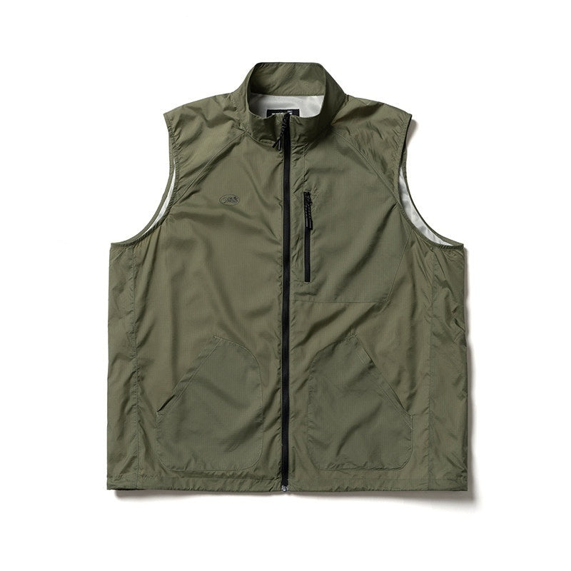 SUPERTOFU_Light_Thin_Stand_Collar_Zipper_Youthful_Teen_Daily_Black_Pink_Green_Vests_MISSTT