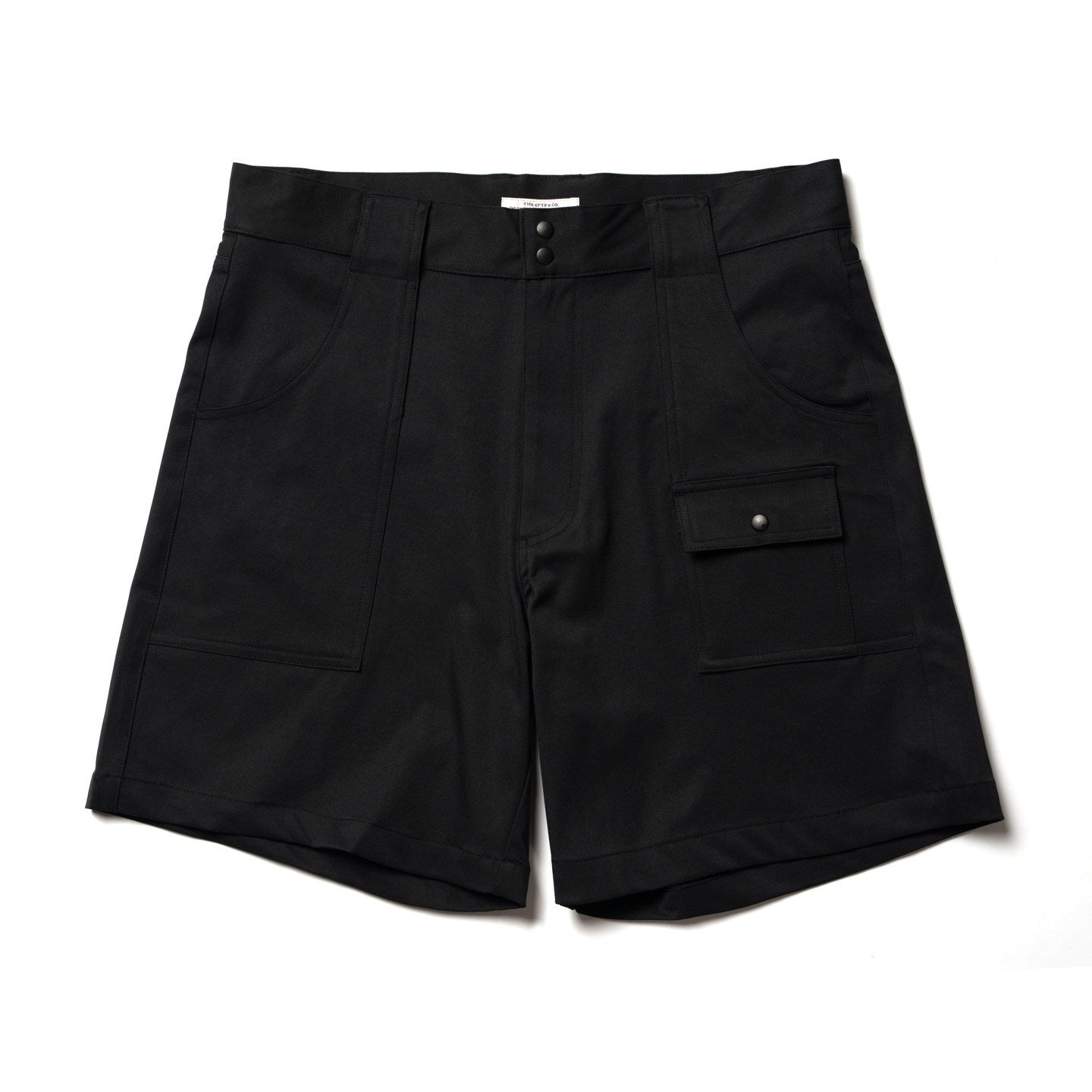 SUPERTOFU_Lightweight_Polyester_Relaxed_Mid_Rise_Casual_Solid_Black_Brown_Short_Trousers_MISSTT