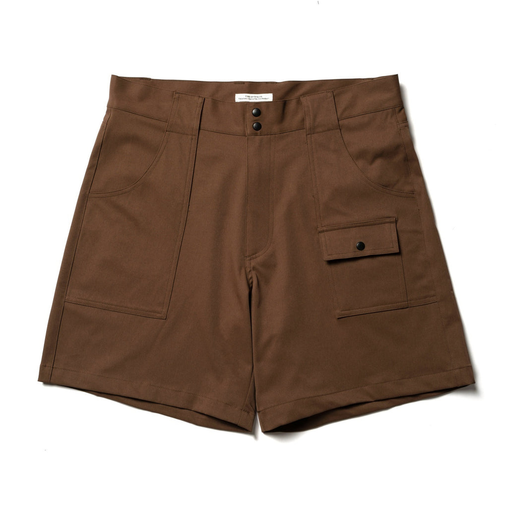 SUPERTOFU_Lightweight_Polyester_Relaxed_Mid_Rise_Casual_Solid_Black_Brown_Short_Trousers_MISSTT