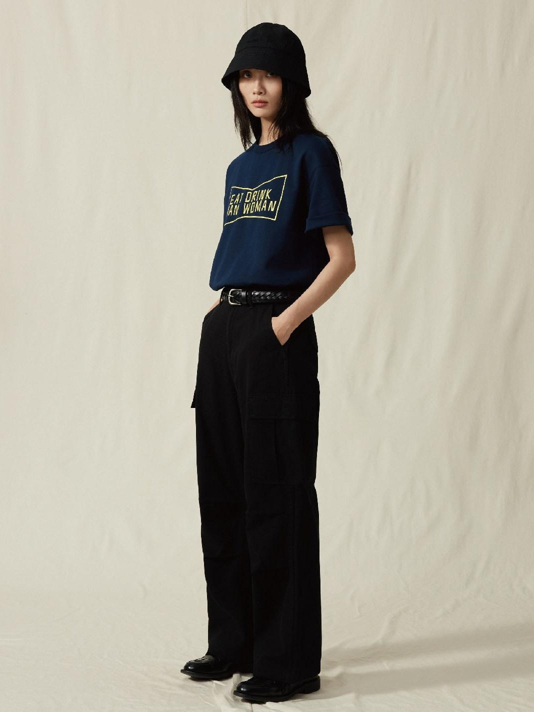 SUPERTOFU Long Staple Cotton Loose Crew Neck Unisex Letter Print Short Sleeve T-Shirts