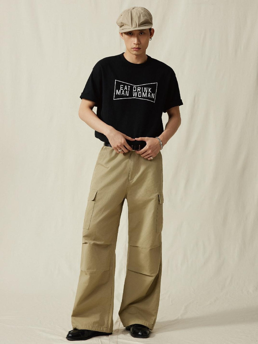 SUPERTOFU Long Staple Cotton Loose Crew Neck Unisex Letter Print Short Sleeve T-Shirts