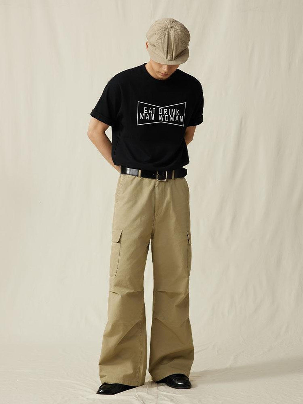 SUPERTOFU Long Staple Cotton Loose Crew Neck Unisex Letter Print Short Sleeve T-Shirts