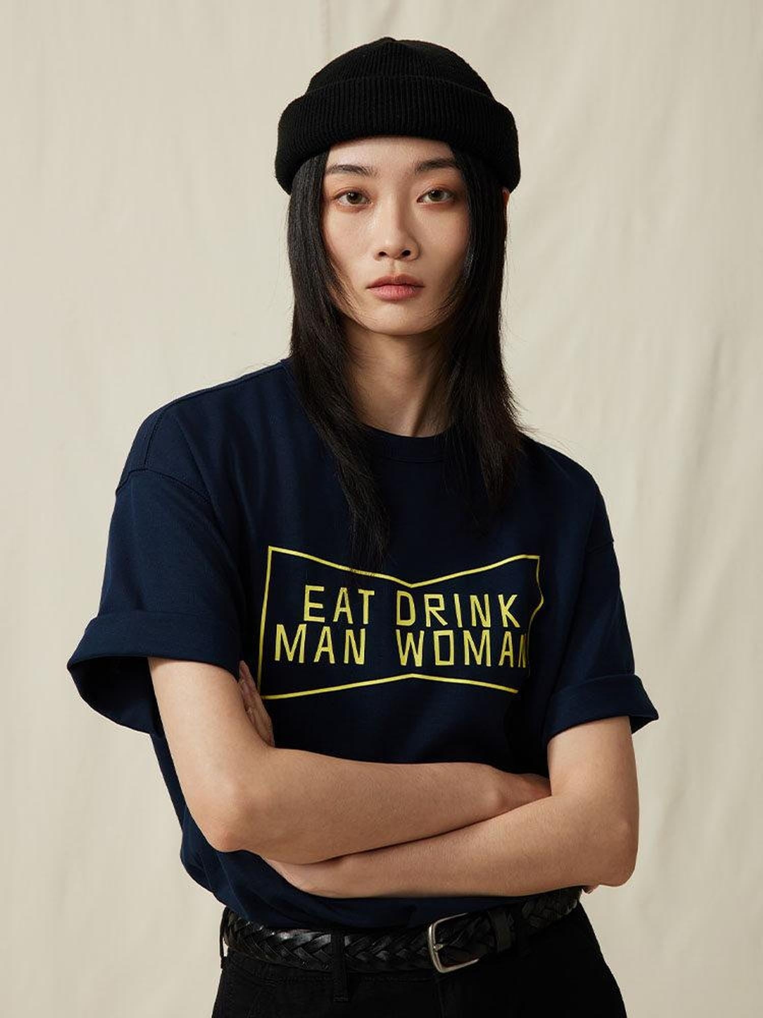 SUPERTOFU Long Staple Cotton Loose Crew Neck Unisex Letter Print Short Sleeve T-Shirts