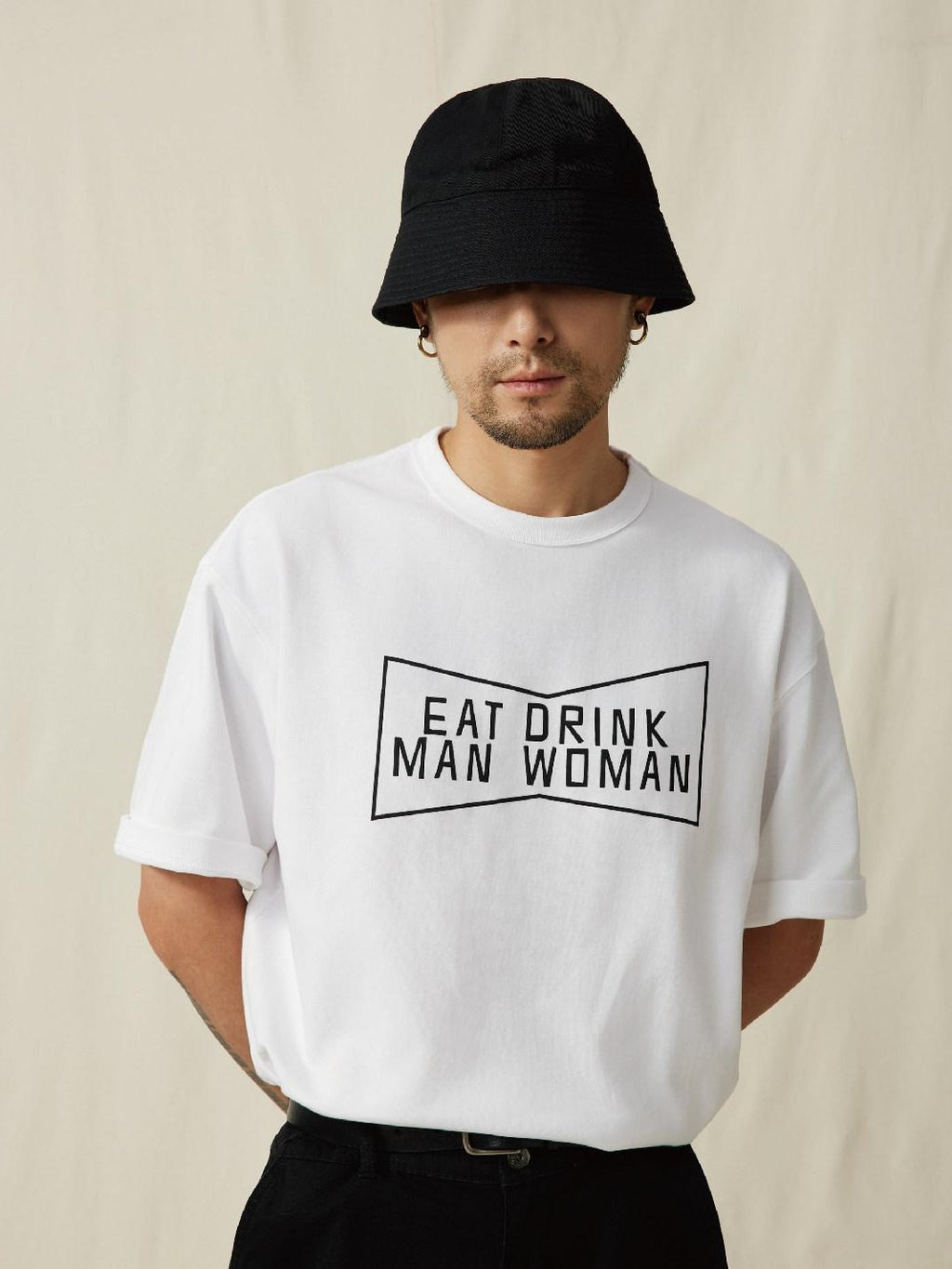 SUPERTOFU Long Staple Cotton Loose Crew Neck Unisex Letter Print Short Sleeve T-Shirts