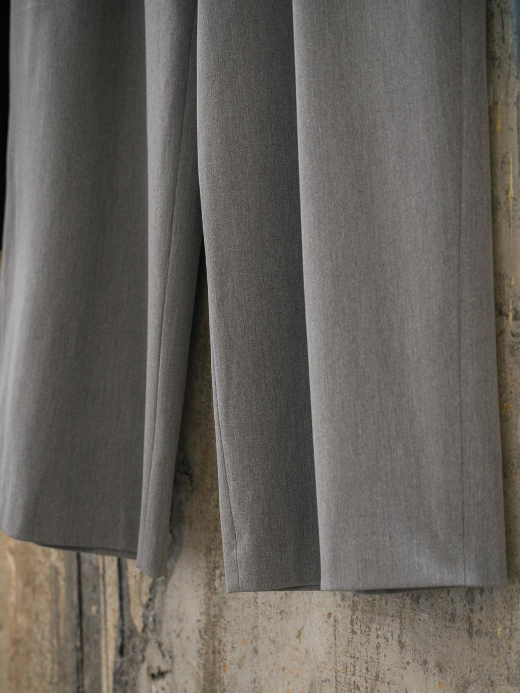 SUPERTOFU Loose Fit American Casual Youth Solid Black Grey Long Length Wide-Leg Pants
