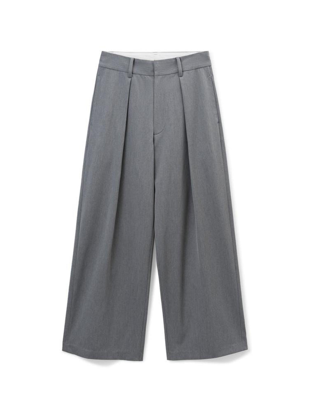 SUPERTOFU Loose Fit American Casual Youth Solid Black Grey Long Length Wide-Leg Pants
