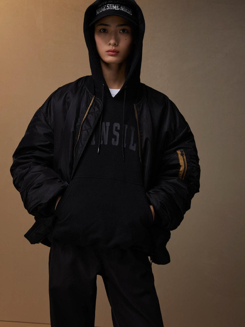 SUPERTOFU Loose Fit Baseball Collar Youth Solid Color Long Sleeve Bomber Jackets