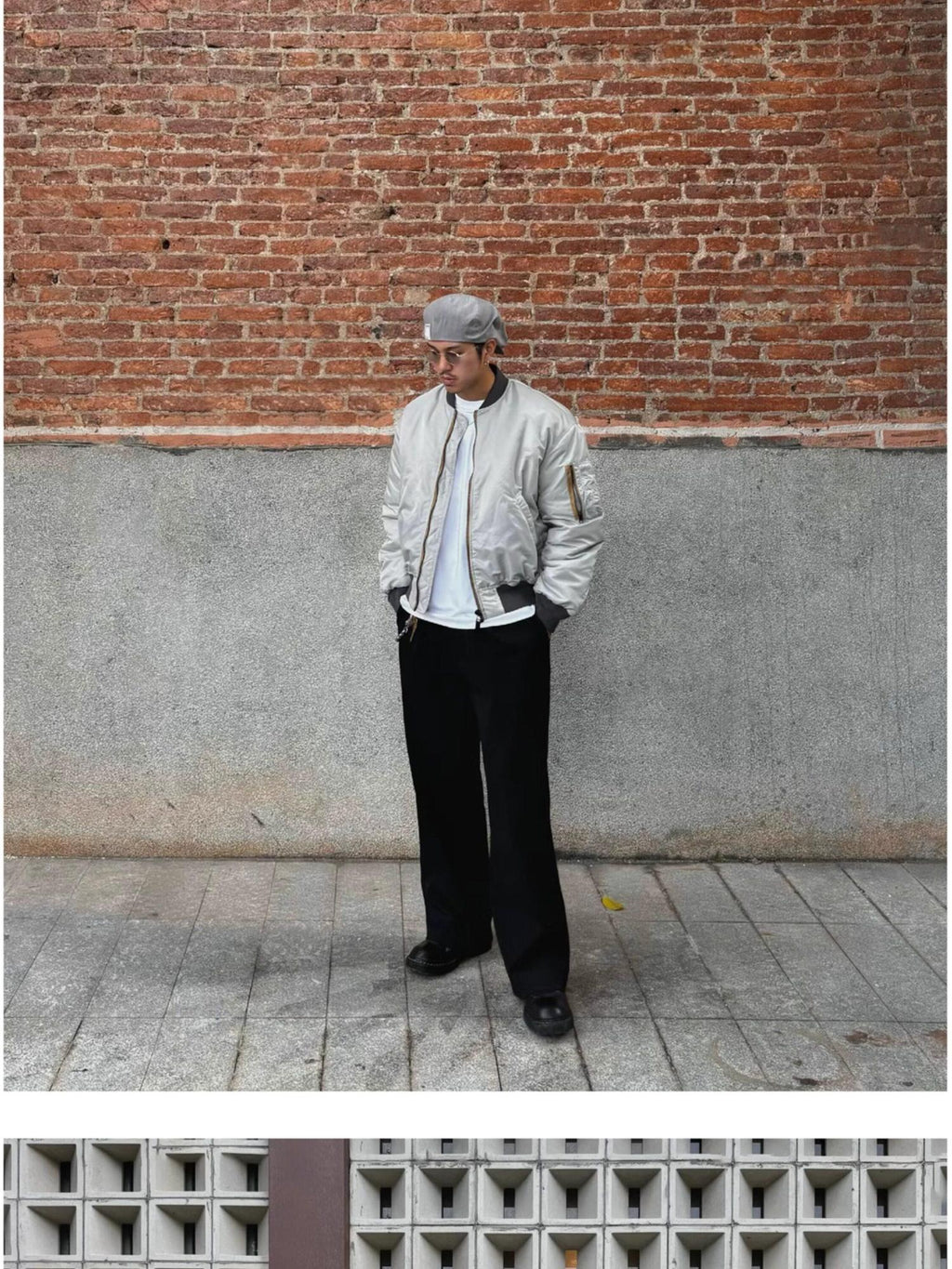 SUPERTOFU Loose Fit Baseball Collar Youth Solid Color Long Sleeve Bomber Jackets