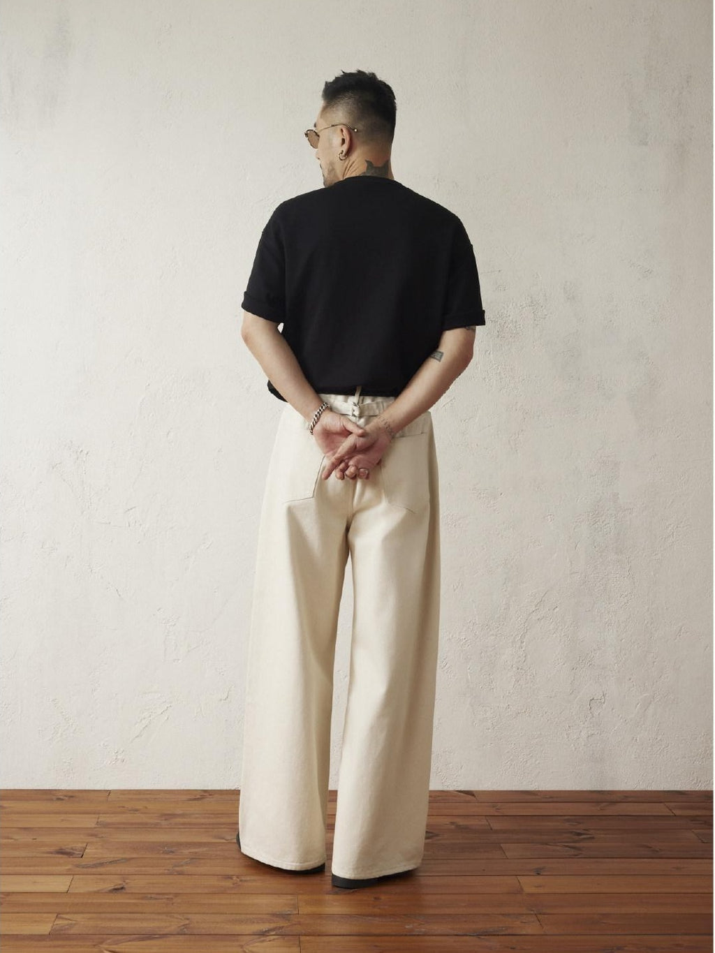 SUPERTOFU Mid Rise Pure Cotton Japanese Vintage Loose Relaxed Casual White Straight Jeans