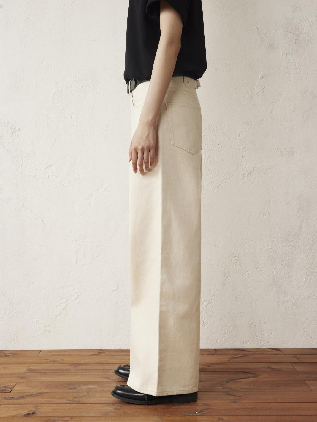 SUPERTOFU Mid Rise Pure Cotton Japanese Vintage Loose Relaxed Casual White Straight Jeans