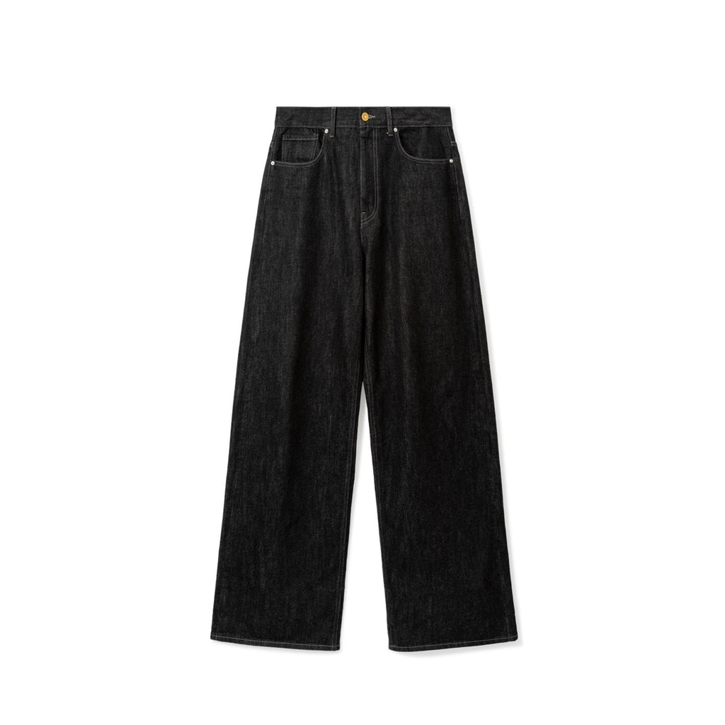 SUPERTOFU_Mid_Rise_Selvedge_Vintage_Loose_100_Percent_Cotton_Black_Youth_Straight_Jeans_MISSTT