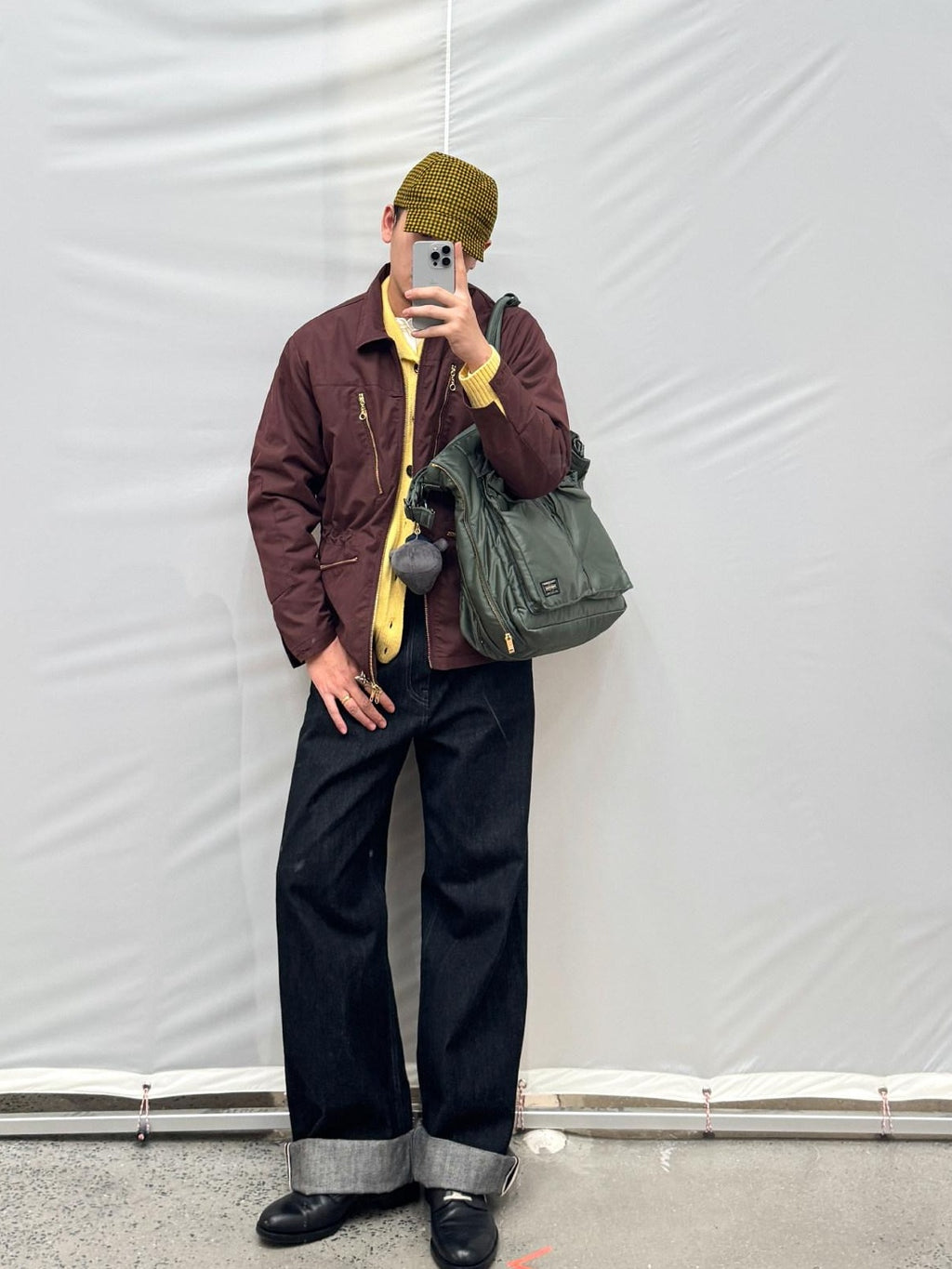 SUPERTOFU Mid Rise Selvedge Vintage Loose 100 Percent Cotton Black Youth Straight Jeans