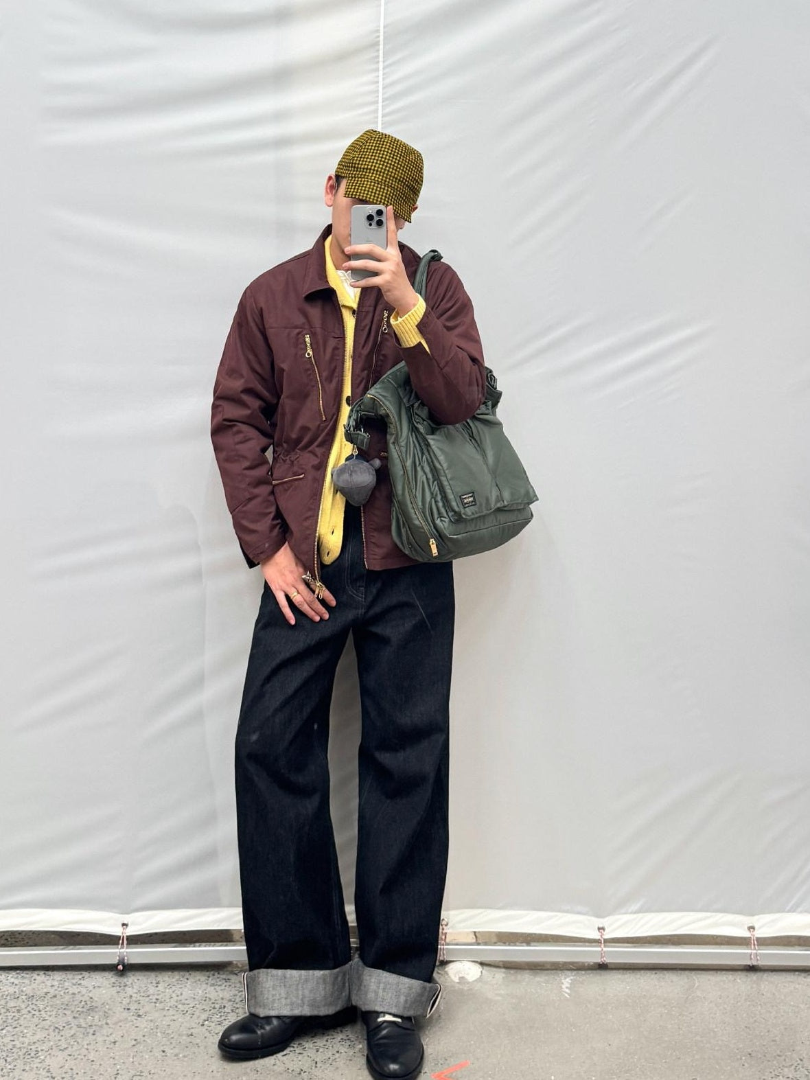 SUPERTOFU Mid Rise Selvedge Vintage Loose 100 Percent Cotton Black Youth Straight Jeans