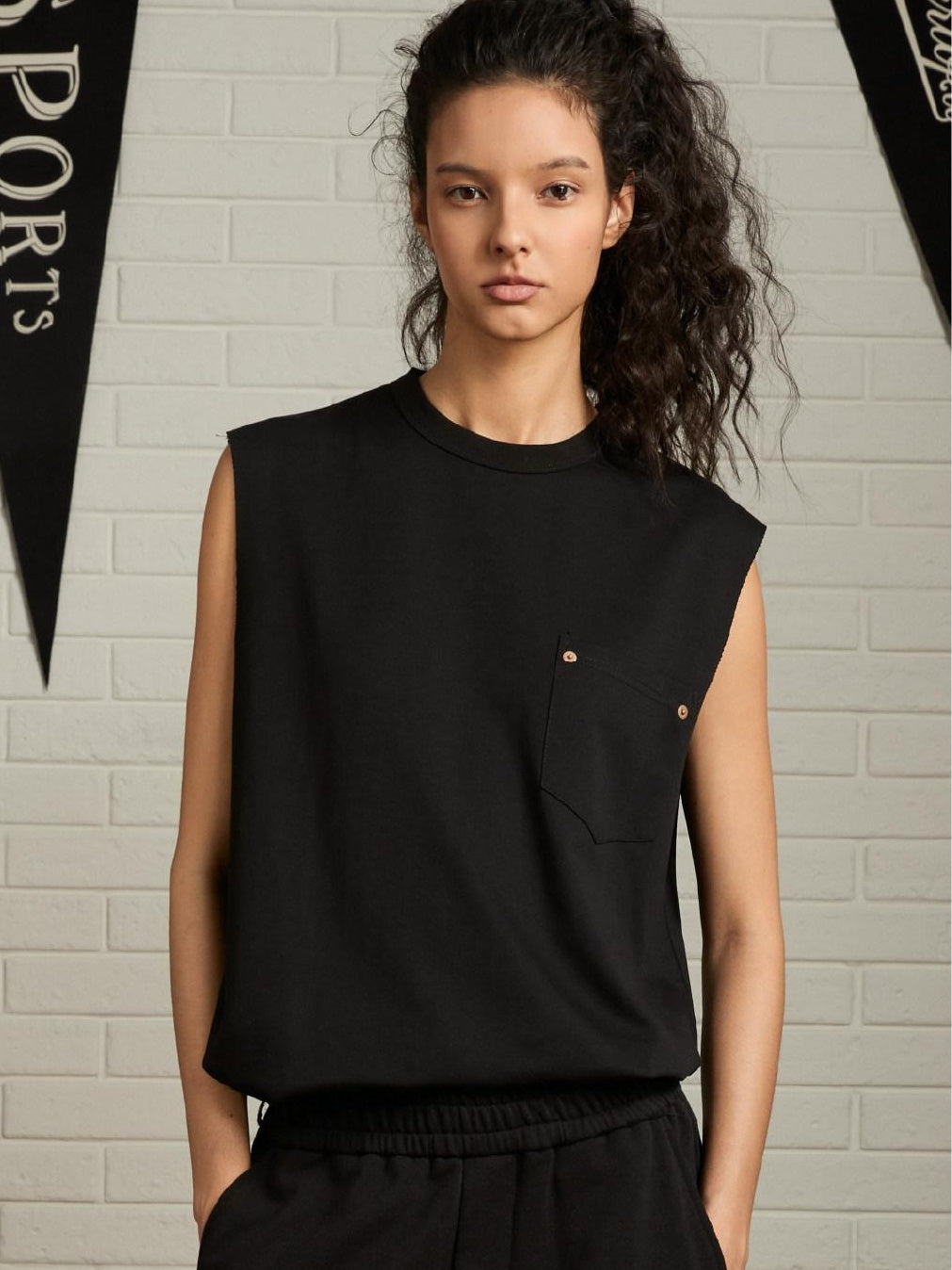 SUPERTOFU Moisture Wicking Loose Japanese Round Neck Youth Cycling Cotton Nylon Tank Tops