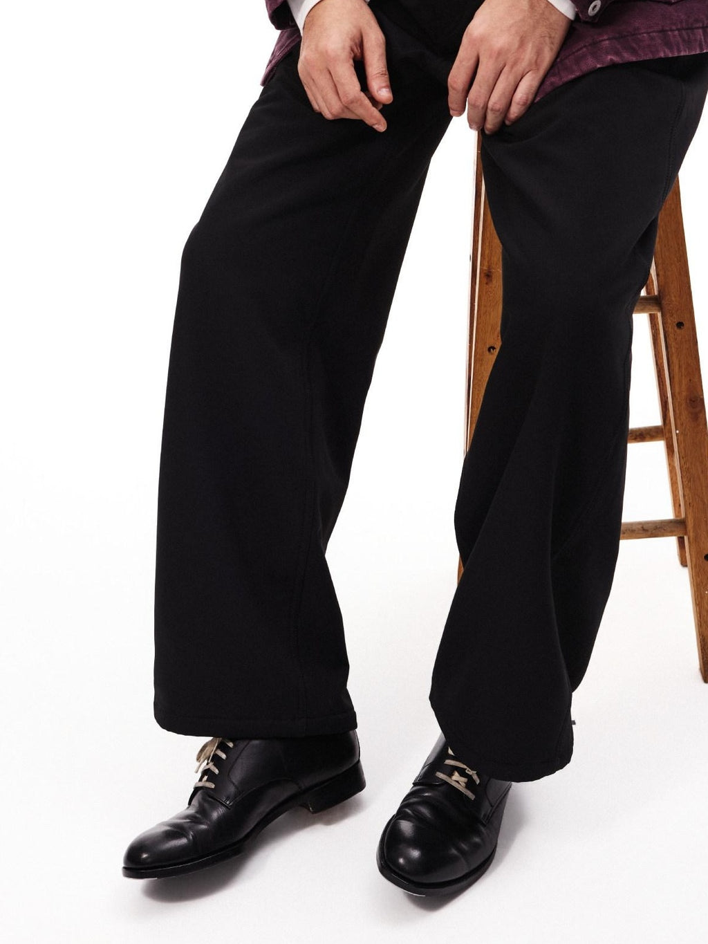SUPERTOFU Premium Cow Leather Pointed Toe Lace Up Black Casual Men Dress Shoes