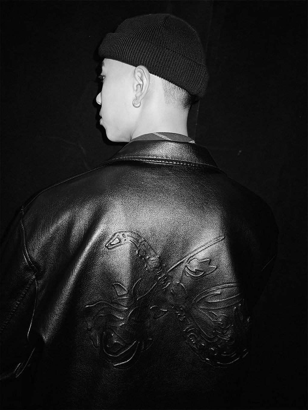 SUPERTOFU Pu Faux Leather Retro Shirt Collar Unisex Longsleeve Black Brown Leather Jackets