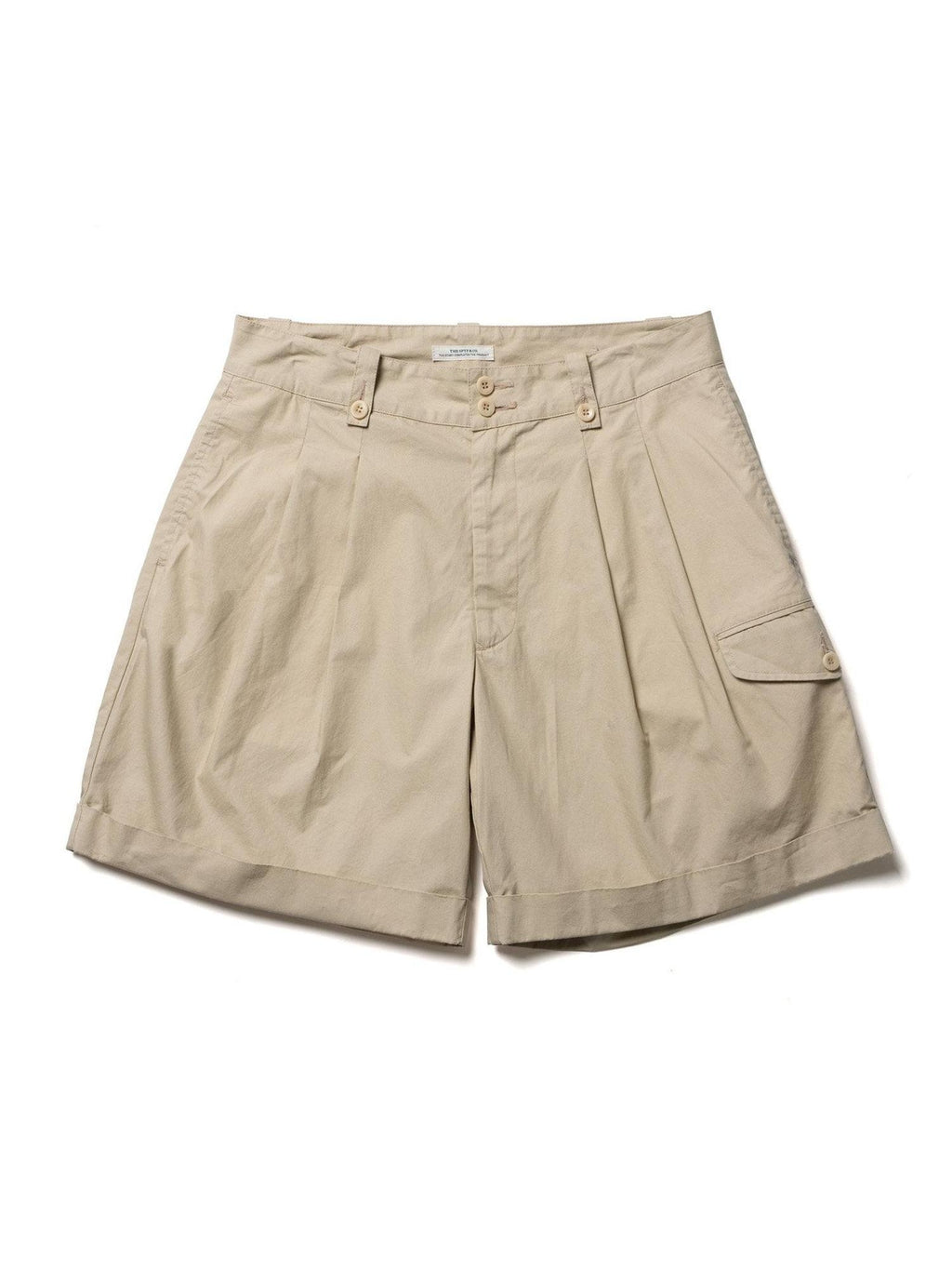 SUPERTOFU Pure Cotton Mid Rise Regular Fit Casual Solid Khaki Black Short Trousers