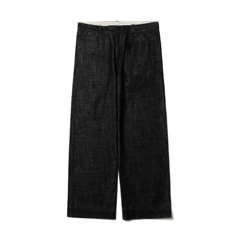 SUPERTOFU Pure Cotton Mid Rise Vintage Zipper Casual Black Straight Jeans