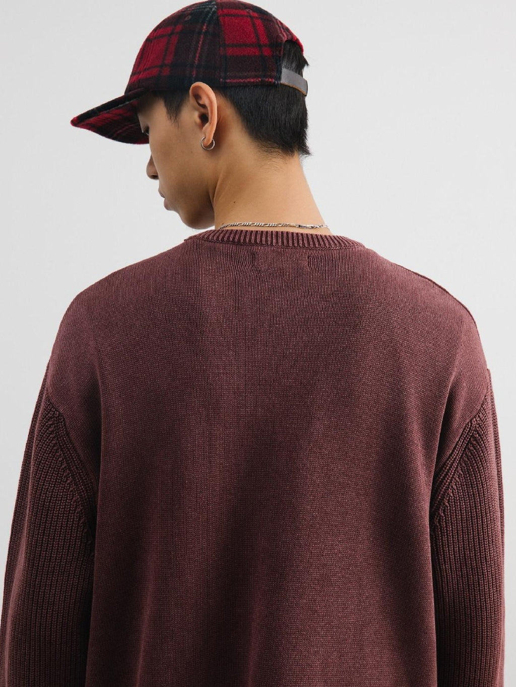 SUPERTOFU Pure Cotton Oversized Distressed Unisex Crewneck Long Sleeve Sweaters