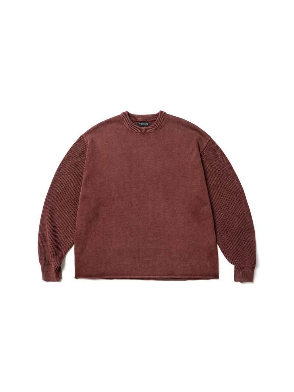 SUPERTOFU Pure Cotton Oversized Distressed Unisex Crewneck Long Sleeve Sweaters