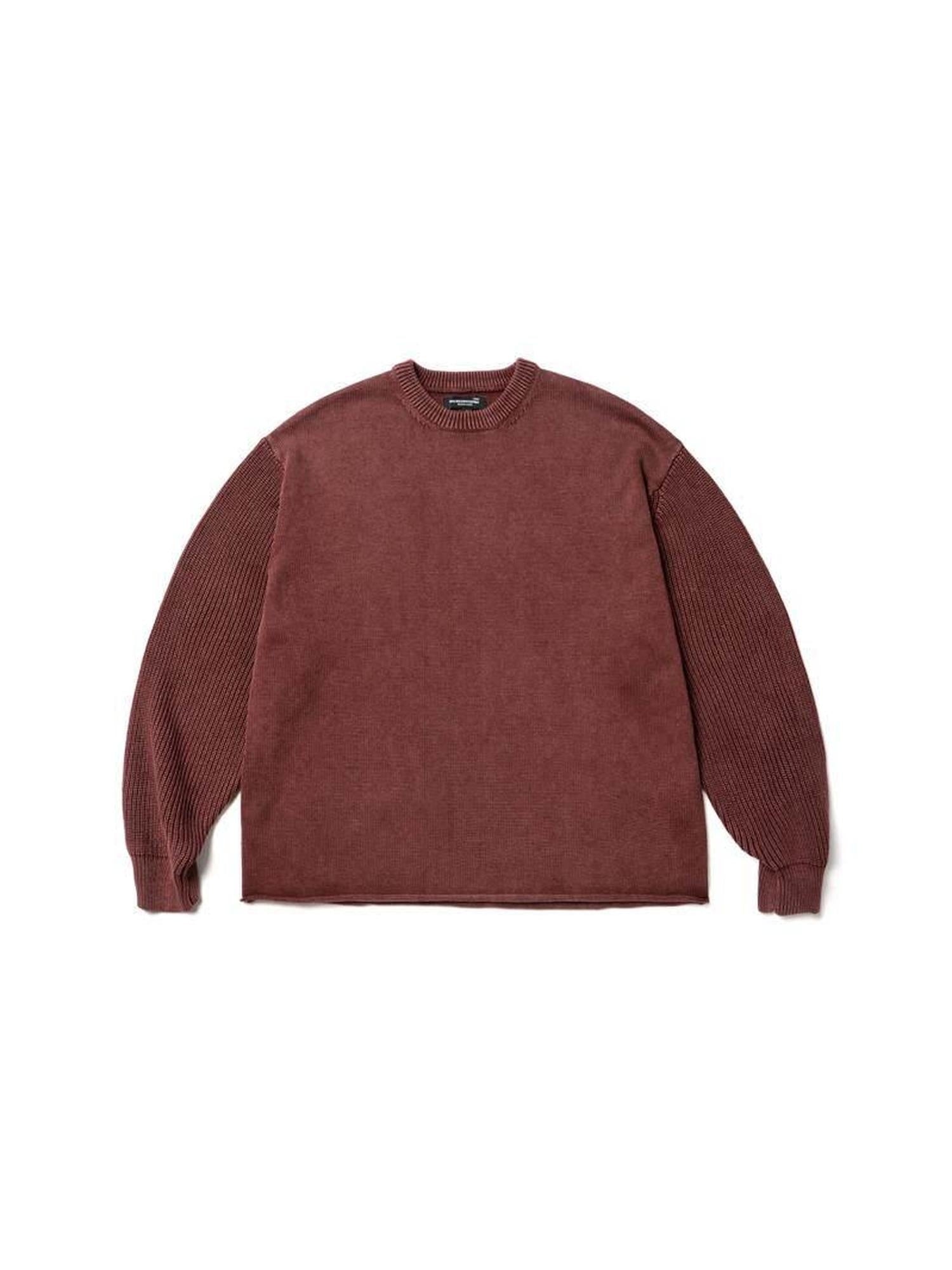 SUPERTOFU Pure Cotton Oversized Distressed Unisex Crewneck Long Sleeve Sweaters