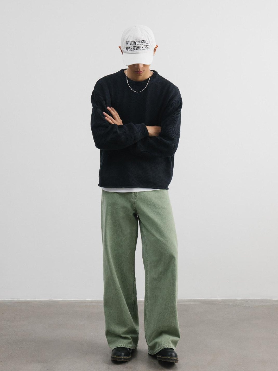 SUPERTOFU Pure Cotton Oversized Distressed Unisex Crewneck Long Sleeve Sweaters