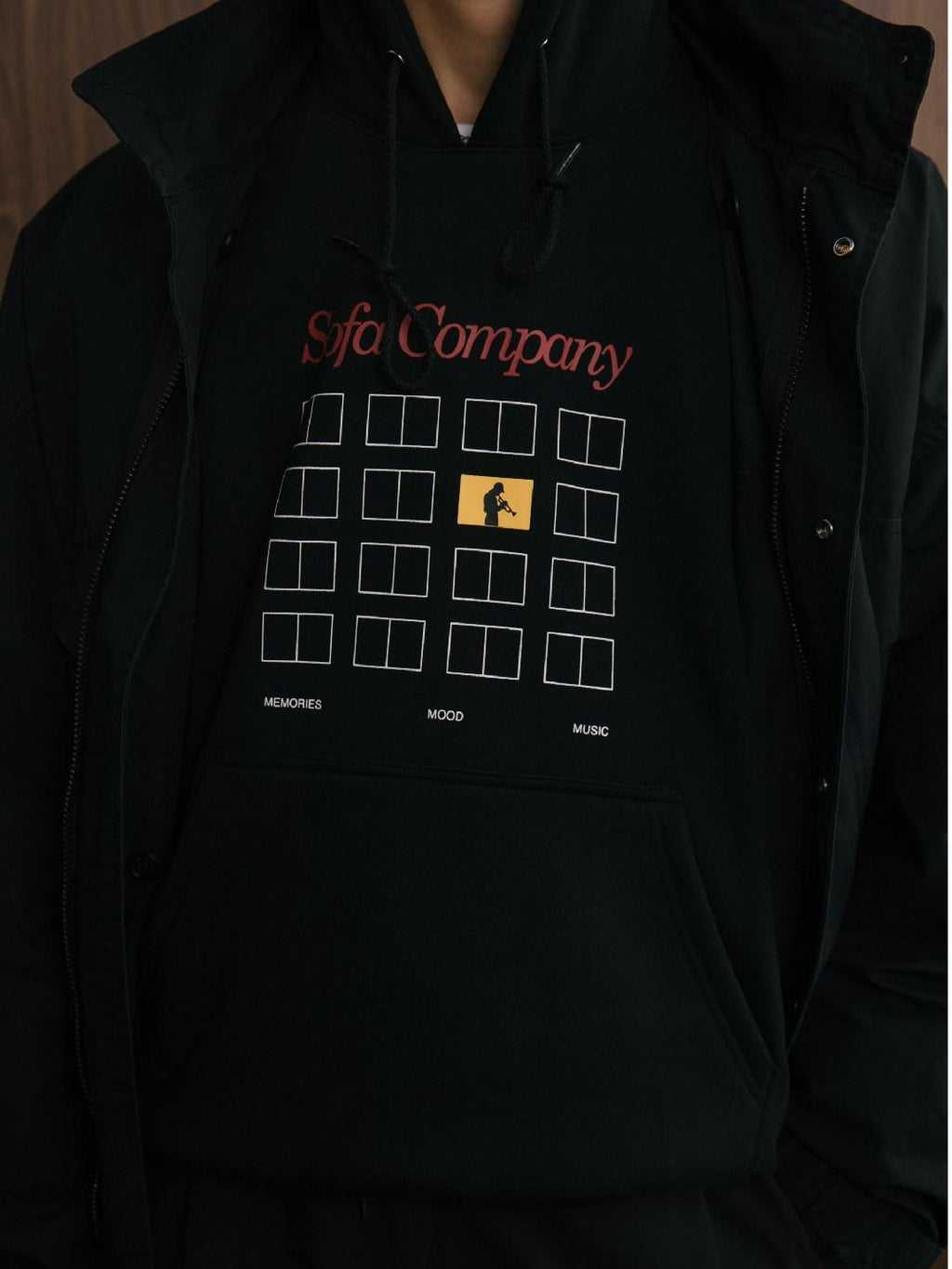SUPERTOFU Relaxed Fit Pullover Hooded Long Sleeve Youth Black Streetwear Hoodies