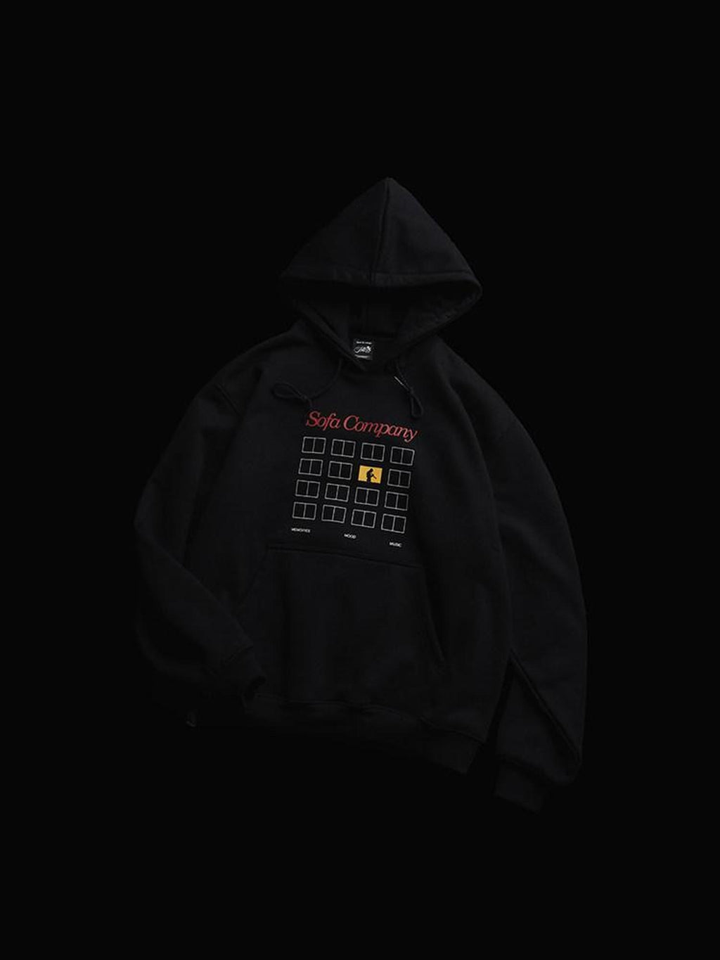 SUPERTOFU Relaxed Fit Pullover Hooded Long Sleeve Youth Black Streetwear Hoodies