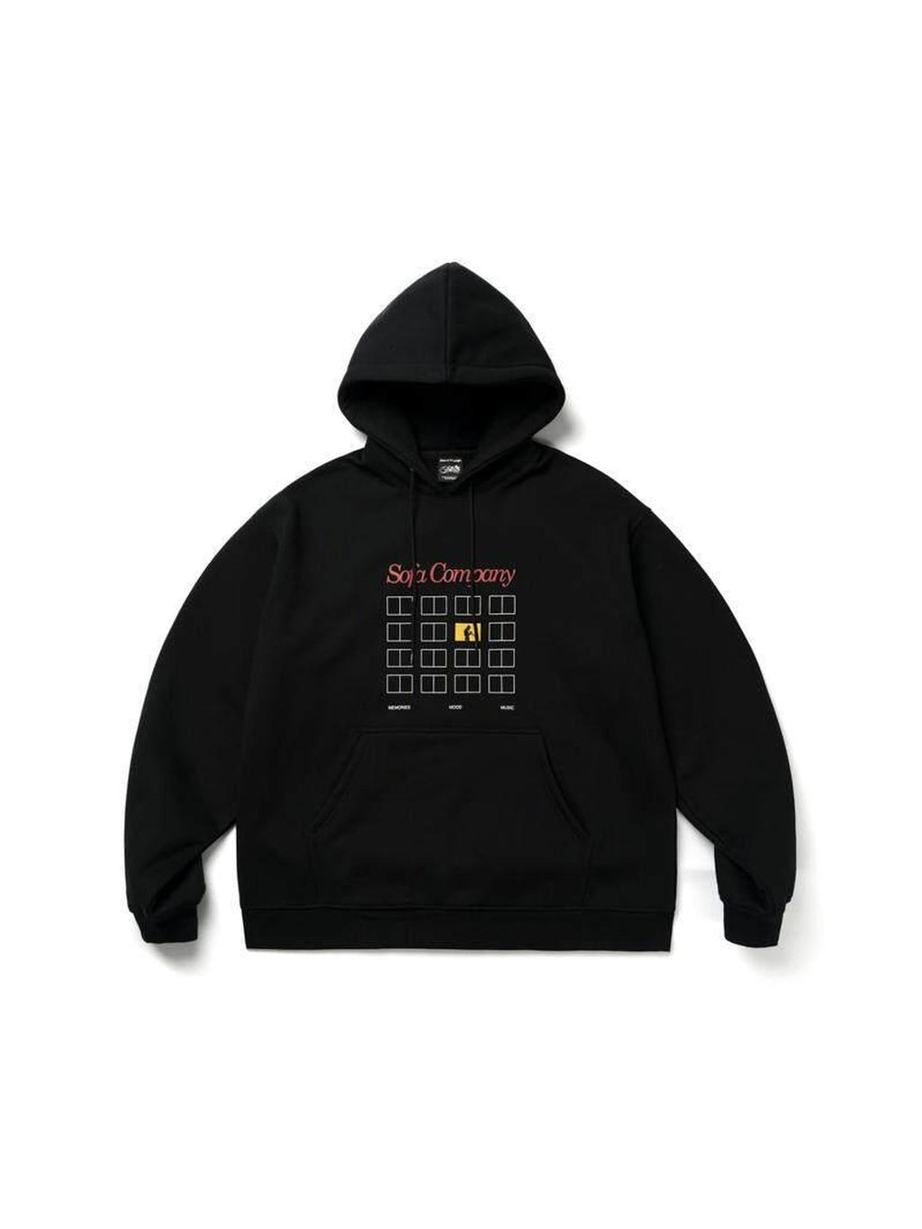 SUPERTOFU Relaxed Fit Pullover Hooded Long Sleeve Youth Black Streetwear Hoodies