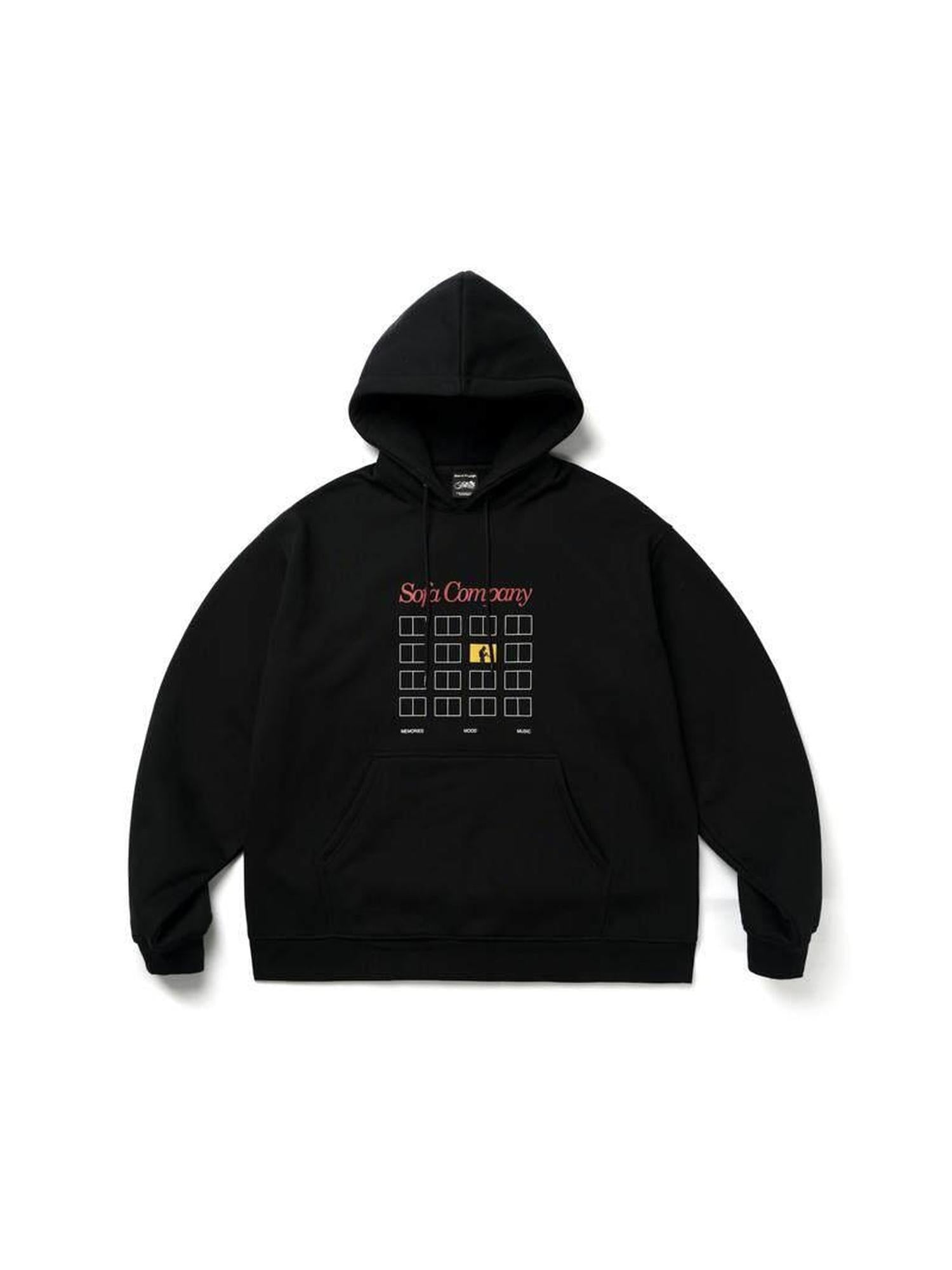 SUPERTOFU Relaxed Fit Pullover Hooded Long Sleeve Youth Black Streetwear Hoodies