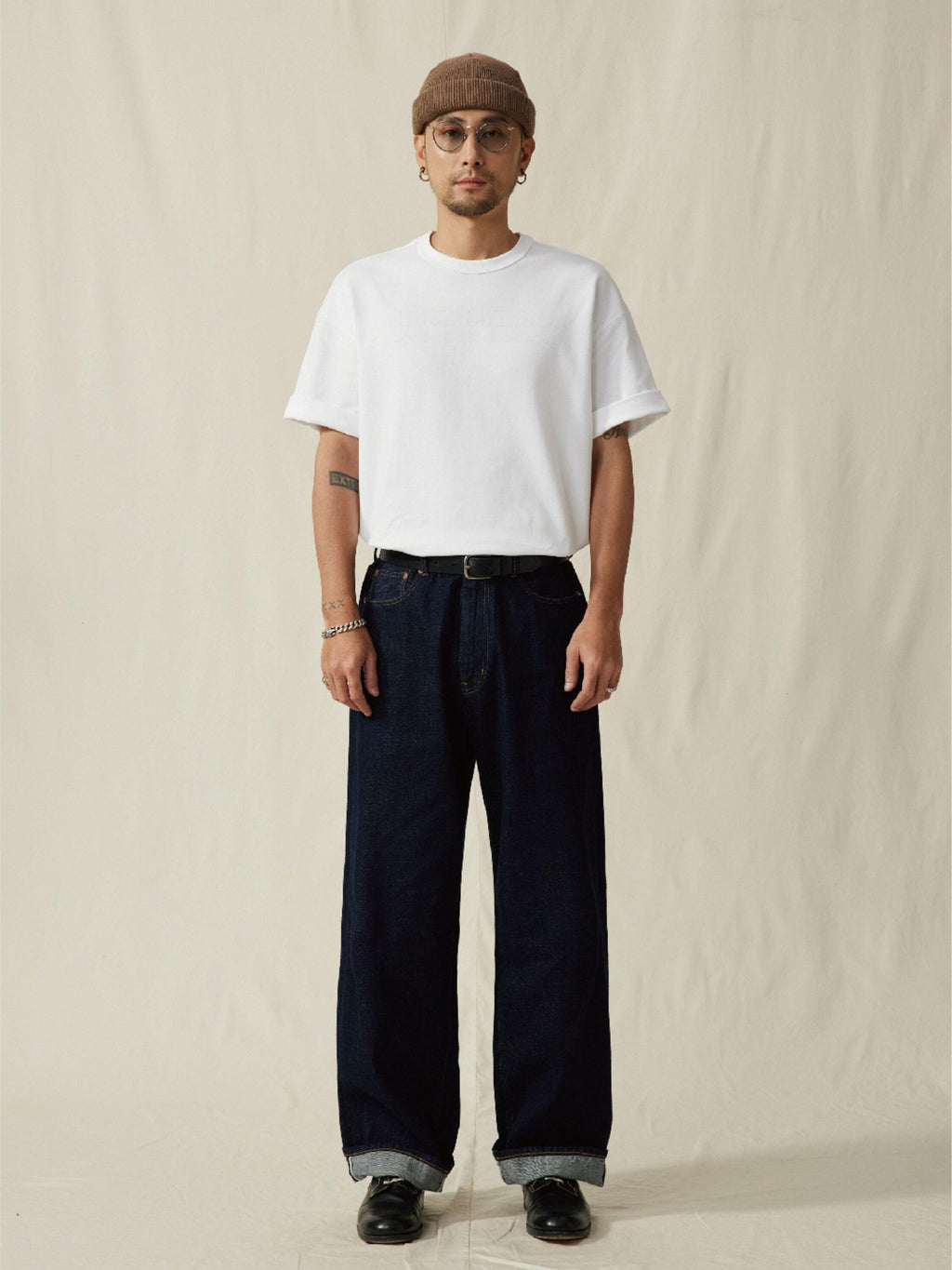 SUPERTOFU Selvedge 100 Percent Cotton Mid Rise Rigid Japanese Vintage Teen Straight Jeans