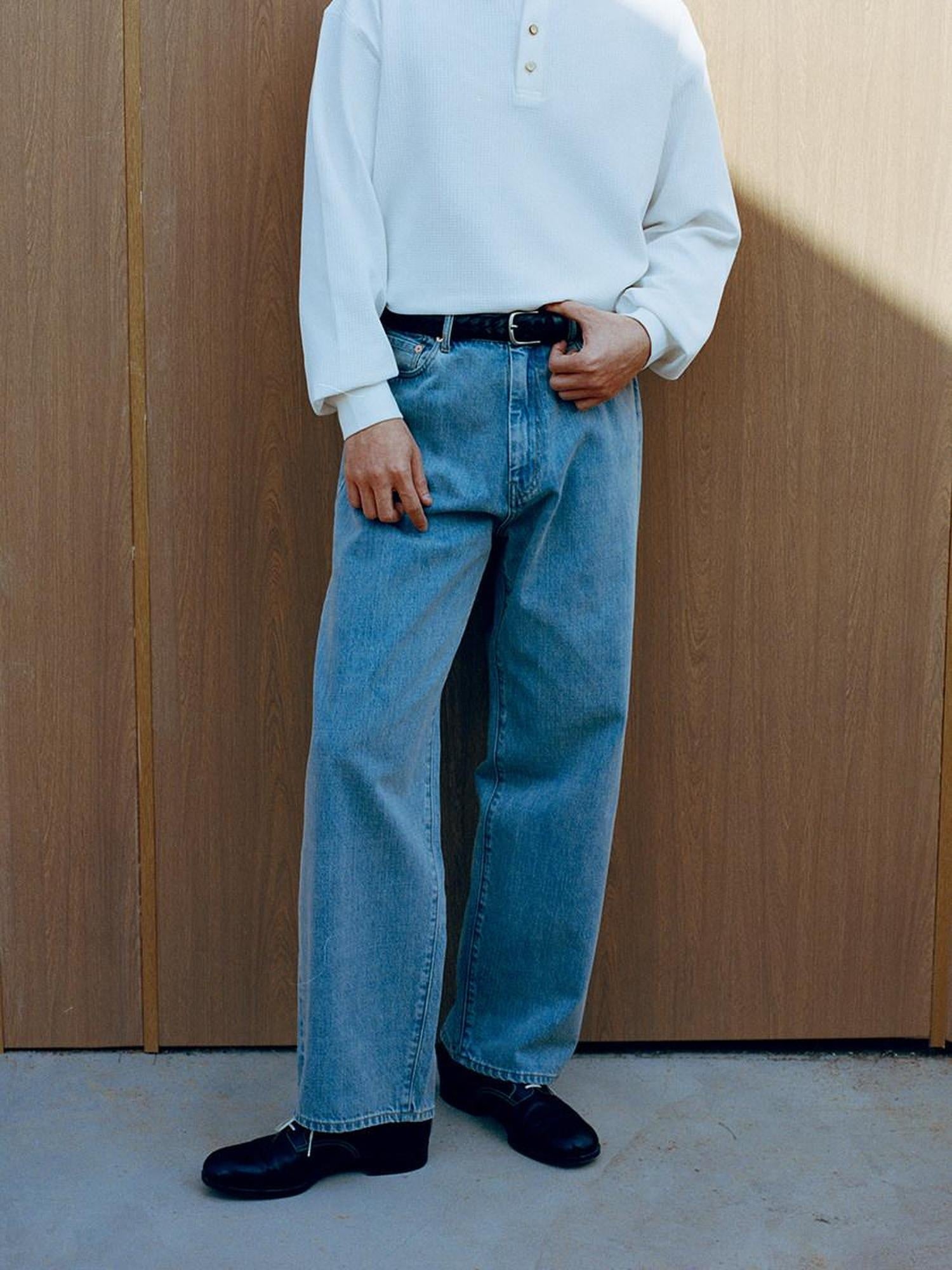 SUPERTOFU Selvedge 100 Percent Cotton Mid Rise Rigid Japanese Vintage Teen Straight Jeans