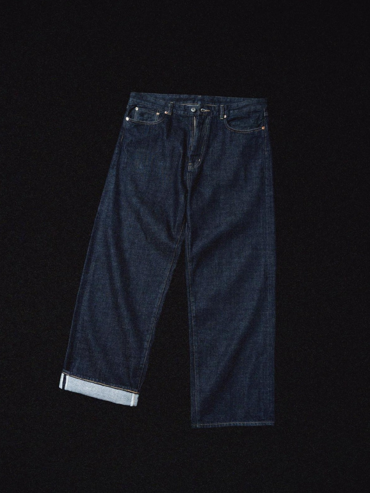 SUPERTOFU Selvedge 100 Percent Cotton Mid Rise Rigid Japanese Vintage Teen Straight Jeans