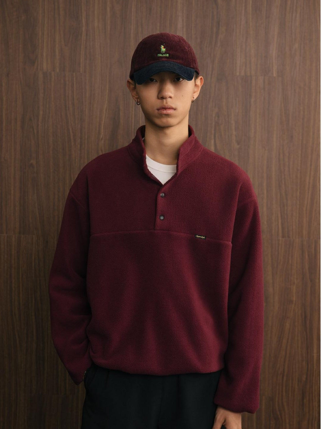 SUPERTOFU Shape Retention Oversized Stand Collar Unisex Pullover Sweatshirts