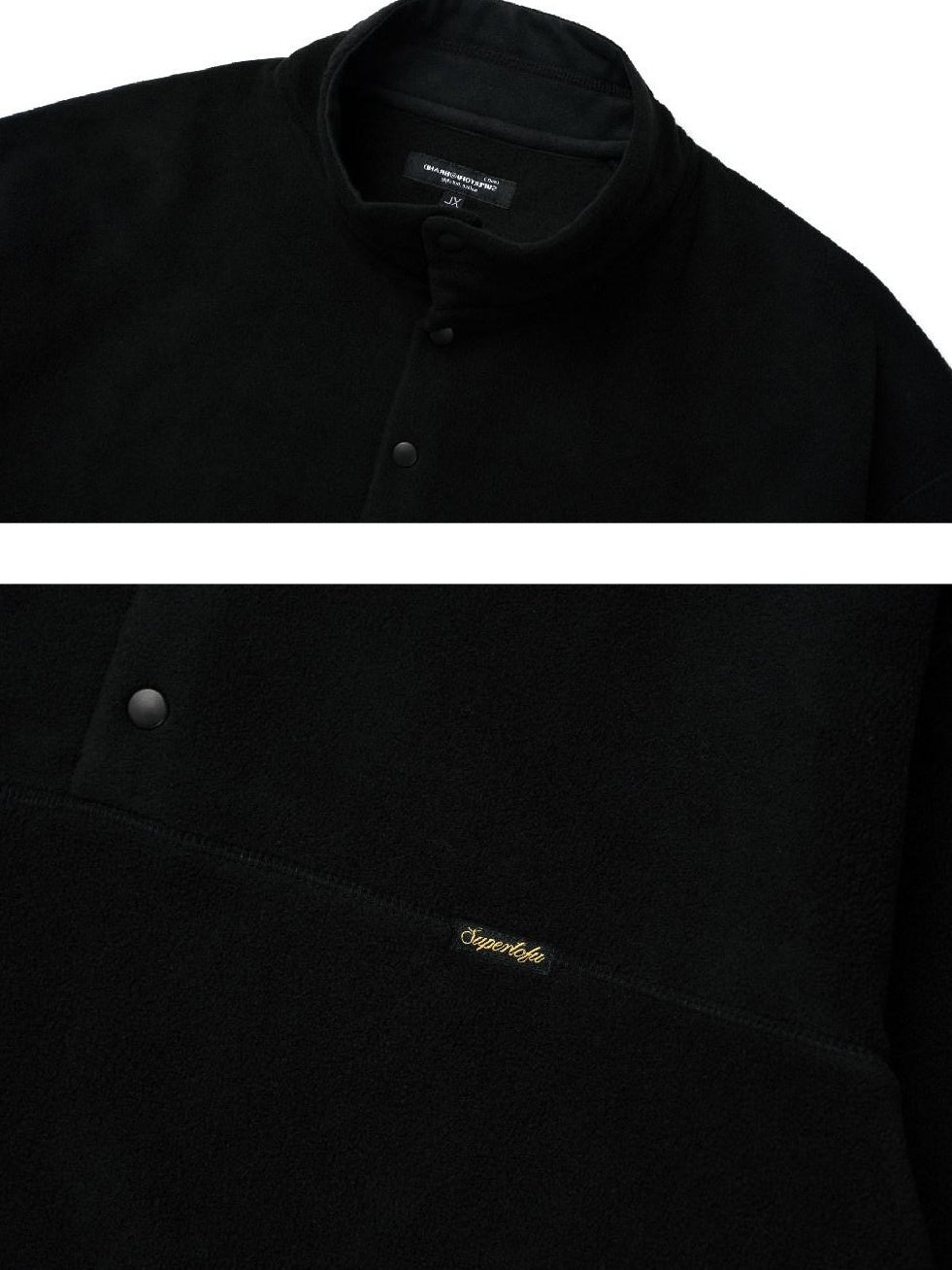 SUPERTOFU Shape Retention Oversized Stand Collar Unisex Pullover Sweatshirts