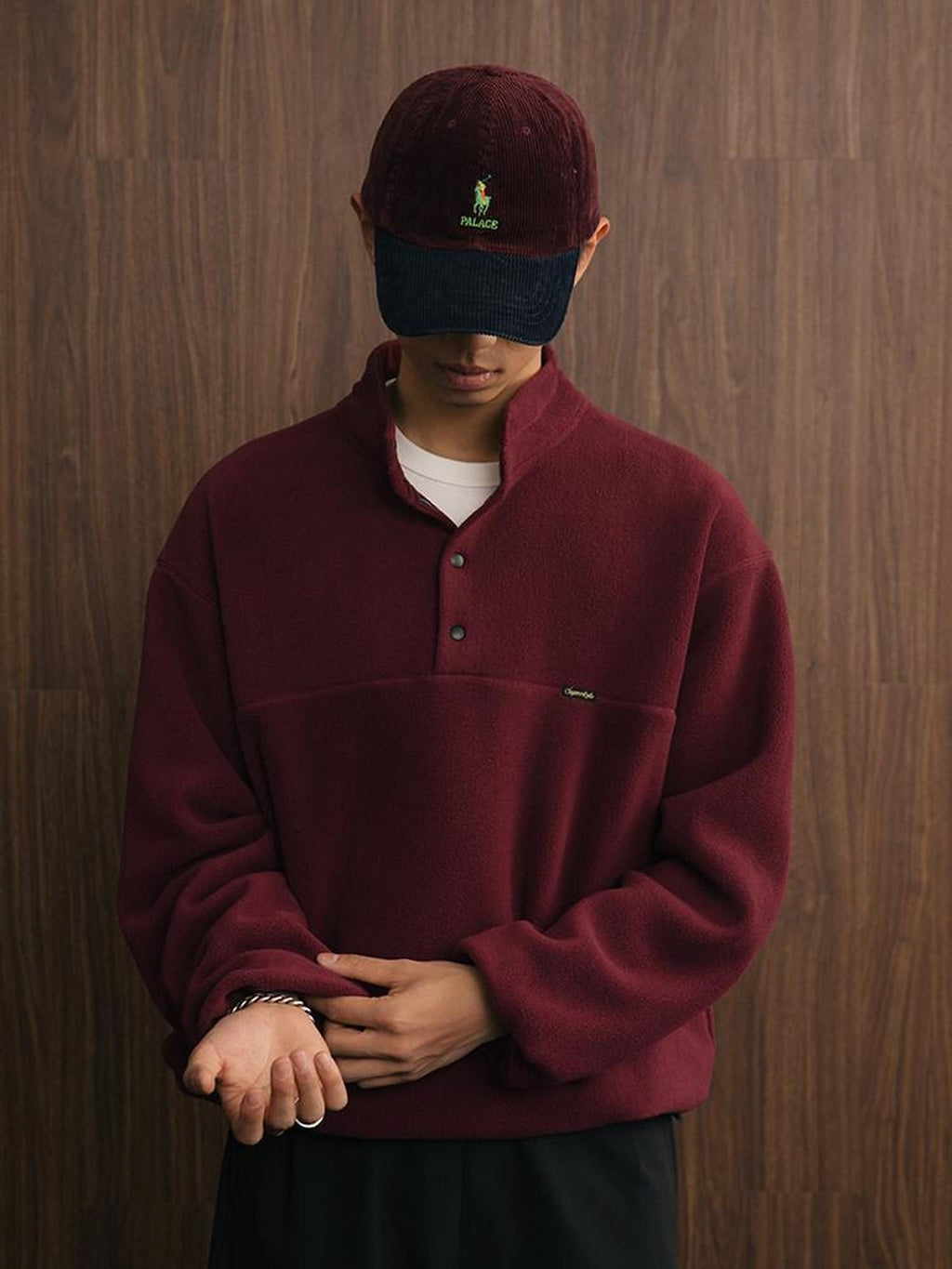 SUPERTOFU Shape Retention Oversized Stand Collar Unisex Pullover Sweatshirts