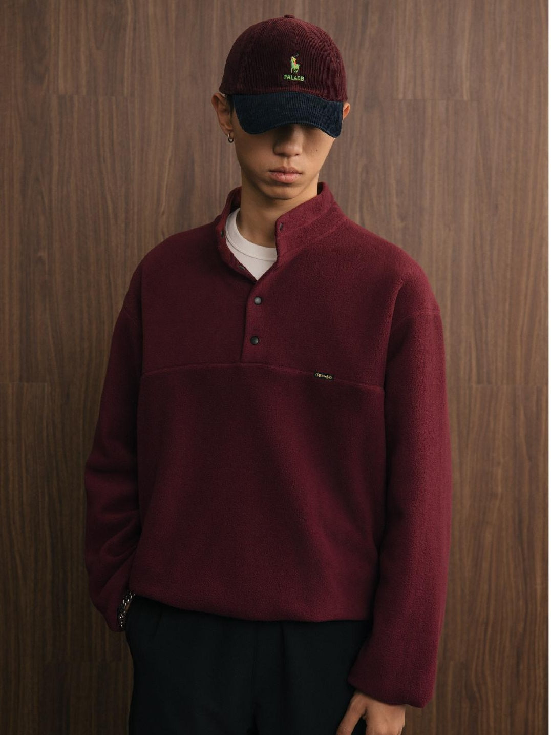 SUPERTOFU Shape Retention Oversized Stand Collar Unisex Pullover Sweatshirts